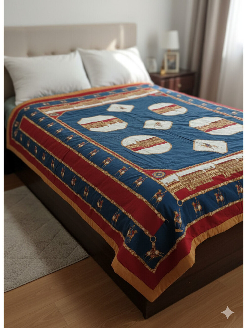 Granfoulard Plaid Bassetti Vintage Blanket 50x70 Made in Italy Pre Owned